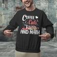 I Love Math Cats And Coffee Heart Mathematics Teacher Unisex Sweatshirt, gift for family, gift for coworker