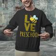 Love Preschool Back To School Yellow Bee Preschool Teacher For Men Women Girls Kids Unisex Sweatshirt, gift for family, gift for coworker