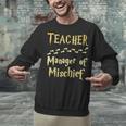 Magical Teacher Manager Of Mischief Birthday Family Party Unisex Sweatshirt, gift for family, gift for coworker Magical Teacher Manager Of Mischief Birthday Family Party Unisex Sweatshirt, gift for family, gift for coworker