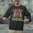 Math Teacher Love Brain Heart Skeleton Hand Zombie Halloween Unisex Sweatshirt, gift for family, gift for coworker
