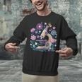 Microscope Flower Butterfly Biology Science Teacher Student Unisex Sweatshirt, Science Teacher Sweatshirts, gift for family, gift for coworker