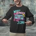Middle School Is My Jam Cute Teacher Shirt 80's 90's Styl Unisex Sweatshirt, gift for family, gift for coworker