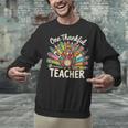 One Thankful Teacher Cute Thanksgiving Turkey School Unisex Sweatshirt, gift for family, gift for coworker