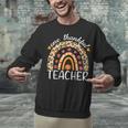 One Thankful Teacher Thanksgiving Rainbow Leopard Fall Unisex Sweatshirt, gift for family, gift for coworker One Thankful Teacher Thanksgiving Rainbow Leopard Fall Unisex Sweatshirt, gift for family, gift for coworker