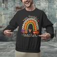 One Thankful Teacher Thanksgiving Turkey Rainbow Fall Unisex Sweatshirt, gift for family, gift for coworker