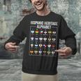 Hispanic Flags Alphabet Hearts Latin Heritage For Teacher Unisex Sweatshirt, gift for family, gift for coworker