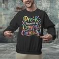 Pre-K Crayons & Curiosity Preschool Teachers Life Tie Dye Unisex Sweatshirt, gift for family, gift for coworker