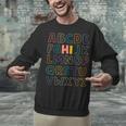 Pre K Kindergarten Hi Alphabet Back To School Teachers Men Women Girls Kids Unisex Sweatshirt, gift for family, gift for coworker