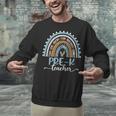 Pre-K Teacher Leopard Boho Rainbow Back To School Unisex Sweatshirt, gift for family, gift for coworker Pre-K Teacher Leopard Boho Rainbow Back To School Unisex Sweatshirt, gift for family, gift for coworker