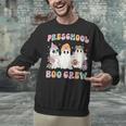 Preschool Boo Crew Groovy Halloween Floral Ghost Teacher Men Women Kids Unisex Sweatshirt, Groovy Teacher Sweatshirts, gift for family, gift for coworker Preschool Boo Crew Groovy Halloween Floral Ghost Teacher Men Women Kids Unisex Sweatshirt, Groovy Teacher Sweatshirts, gift for family, gift for coworker