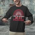 Rainbow Homeschool Mom Teacher I Go To School In My Pajamas Unisex Sweatshirt, gift for family, gift for coworker