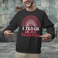 Rainbow Retro Homeschool Mom Teacher I Teach In My Pajamas Unisex Sweatshirt, gift for family, gift for coworker