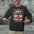 Red & Blue Teacher Crew Shirt 4th Of July Sunglasses Unisex Sweatshirt, gift for family, gift for coworker
