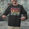 Retro Diversity Equity Inclusion Belonging DEIB Teacher Unisex Sweatshirt, gift for family, gift for coworker Retro Diversity Equity Inclusion Belonging DEIB Teacher Unisex Sweatshirt, gift for family, gift for coworker