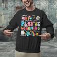Retro Play Is Learning Kindergarten Teacher Team Women Unisex Sweatshirt, gift for family, gift for coworker Retro Play Is Learning Kindergarten Teacher Team Women Unisex Sweatshirt, gift for family, gift for coworker