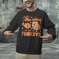 Retro I Teach The Cutest Turkey Thanksgiving Pumpkin Teacher Unisex Sweatshirt, gift for family, gift for coworker