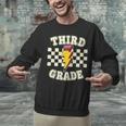 Retro Third Grade Teacher Lightning Bolt Pencil Teacher Kids Unisex Sweatshirt, gift for family, gift for coworker