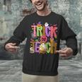 Retro Trick Or Teach Leopard Ghost Halloween Spooky Teacher Unisex Sweatshirt, gift for family, gift for coworker Retro Trick Or Teach Leopard Ghost Halloween Spooky Teacher Unisex Sweatshirt, gift for family, gift for coworker