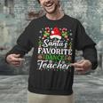 Santa's Favorite Dance Teacher Shirt Christmas Pajama Unisex Sweatshirt, gift for family, gift for coworker Santa's Favorite Dance Teacher Shirt Christmas Pajama Unisex Sweatshirt, gift for family, gift for coworker
