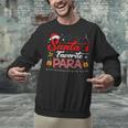 Santa's Favorite Para Christmas Paraprofessional Teacher Unisex Sweatshirt, gift for family, gift for coworker