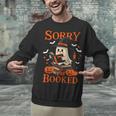 Sorry I'm Booked Ghost Reading Book Lover Teacher Halloween Unisex Sweatshirt, gift for family, gift for coworker