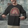 Special Education Shirt Teacher SPED Leopard Boho Rainbow Unisex Sweatshirt, gift for family, gift for coworker Special Education Shirt Teacher SPED Leopard Boho Rainbow Unisex Sweatshirt, gift for family, gift for coworker