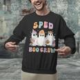 SPED Boo Crew Halloween Floral Ghost Special Ed SPED Teacher For Men Women Kids Unisex Sweatshirt, gift for family, gift for coworker