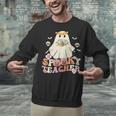 Spooky Teacher Groovy Retro Ghost Teacher Halloween 2023 For Men Women Kids Unisex Sweatshirt, Groovy Teacher Sweatshirts, gift for family, gift for coworker Spooky Teacher Groovy Retro Ghost Teacher Halloween 2023 For Men Women Kids Unisex Sweatshirt, Groovy Teacher Sweatshirts, gift for family, gift for coworker
