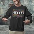 Start With Hello Different World Language Learning Teacher Unisex Sweatshirt, gift for family, gift for coworker Start With Hello Different World Language Learning Teacher Unisex Sweatshirt, gift for family, gift for coworker