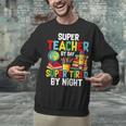 Super Teacher By Day Super Tired By Night Unisex Sweatshirt, Super Teacher Sweatshirts, gift for family, gift for coworker Super Teacher By Day Super Tired By Night Unisex Sweatshirt, Super Teacher Sweatshirts, gift for family, gift for coworker