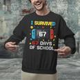 I Survived 67 Days Of School 67 Teacher Squad Matching Unisex Sweatshirt, gift for family, gift for coworker I Survived 67 Days Of School 67 Teacher Squad Matching Unisex Sweatshirt, gift for family, gift for coworker