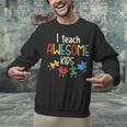 I Teach Awesome Kids Shirt Autism Special Education Teacher Unisex Sweatshirt, gift for family, gift for coworker