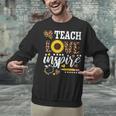 TEACH LOVE INSPIRE Teacher Sunflower Appreciation Unisex Sweatshirt, gift for family, gift for coworker