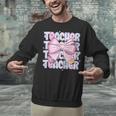Teacher Bow Pencil Flowers Teacher Back To School Unisex Sweatshirt, gift for family, gift for coworker Teacher Bow Pencil Flowers Teacher Back To School Unisex Sweatshirt, gift for family, gift for coworker