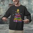 Teacher Crayon Christmas Tree Lights Student School Xmas Unisex Sweatshirt, gift for family, gift for coworker