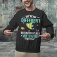 Teacher We All Different But In This Class We Swim Together Unisex Sweatshirt, gift for family, gift for coworker Teacher We All Different But In This Class We Swim Together Unisex Sweatshirt, gift for family, gift for coworker