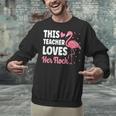 This Teacher Loves Her Flock Teaching Flamingo Girl Unisex Sweatshirt, gift for family, gift for coworker This Teacher Loves Her Flock Teaching Flamingo Girl Unisex Sweatshirt, gift for family, gift for coworker
