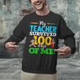 My Teacher Survived 100 Days Of Me Dab 100 Days Of School For Men Women Kids Unisex Sweatshirt, gift for family, gift for coworker My Teacher Survived 100 Days Of Me Dab 100 Days Of School For Men Women Kids Unisex Sweatshirt, gift for family, gift for coworker
