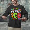 My Teacher Survived 100 Days Of Me 100 Days Of School Unisex Sweatshirt, gift for family, gift for coworker My Teacher Survived 100 Days Of Me 100 Days Of School Unisex Sweatshirt, gift for family, gift for coworker