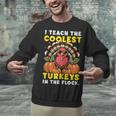 Thanksgiving I Teach Coolest Turkeys Teacher Fall Women Men Unisex Sweatshirt, gift for family, gift for coworker