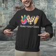 Tie Dye Hippie Peace Love Teach Teacher Appreciation Unisex Sweatshirt, gift for family, gift for coworker