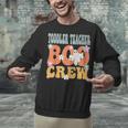 Toddler Teacher Boo Crew Ghost Groovy Halloween For Women Unisex Sweatshirt, Groovy Teacher Sweatshirts, gift for family, gift for coworker