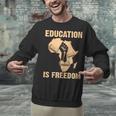 History Education Is Freedom African Map Black Teacher Unisex Sweatshirt, History Teacher Sweatshirts, gift for family, gift for coworker