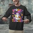 Trick Or Teach Spooky Teacher Ghost Halloween Teacher Unisex Sweatshirt, gift for family, gift for coworker