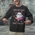 Trick Or Treat Point Your Feet Halloween Ghost Dance Teacher Unisex Sweatshirt, gift for family, gift for coworker Trick Or Treat Point Your Feet Halloween Ghost Dance Teacher Unisex Sweatshirt, gift for family, gift for coworker