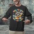 Weird Teachers Build Character Raccoon Colourful Floral Unisex Sweatshirt, gift for family, gift for coworker
