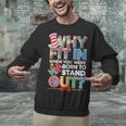 Why Fit In Doctor Teacher Cat In Hat Cool Autism Awareness Men Women Kids Unisex Sweatshirt, gift for family, gift for coworker