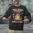 Will Trade Students For Candy Teacher Ghost Halloween Unisex Sweatshirt, gift for family, gift for coworker Will Trade Students For Candy Teacher Ghost Halloween Unisex Sweatshirt, gift for family, gift for coworker