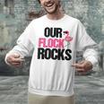 Our Flock Rocks Flamingo Mother's Day Teacher Unisex Sweatshirt, gift for family, gift for coworker