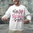 Hello Second Grade First Day Of School Coquette Teacher Girl Unisex Sweatshirt, First Grade Teacher Sweatshirts, gift for family, gift for coworker